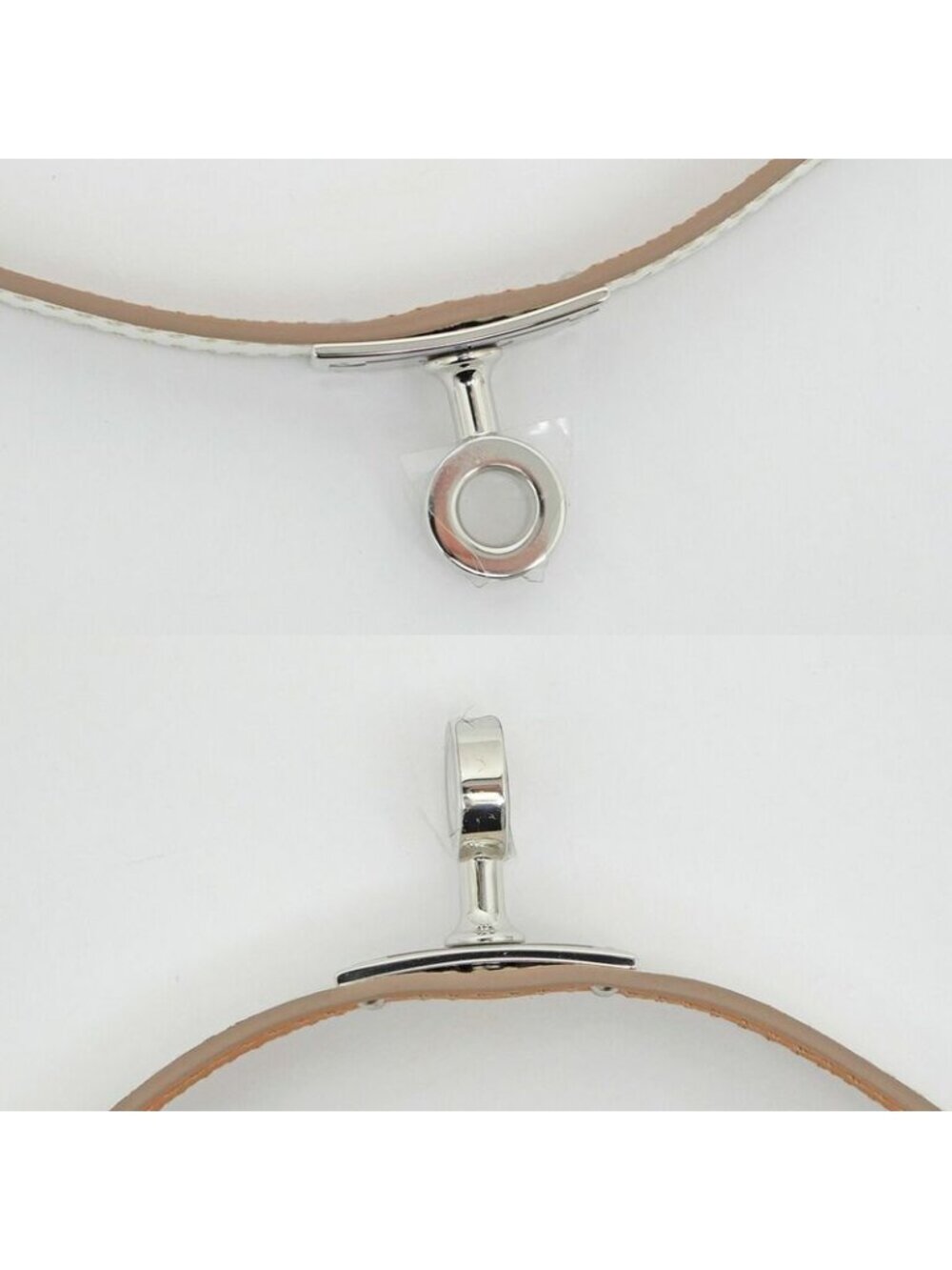 Hermes Leather Bracelet Kelly Double Tour Himalaya Silver Hardware - Picture 10 of 11